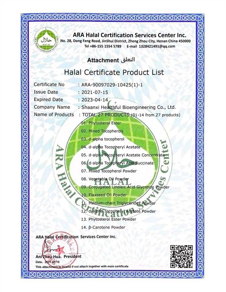 Rice Bran Phytosterols